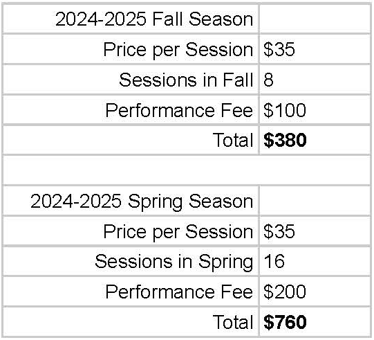 APYO 2024-2025 Tuition